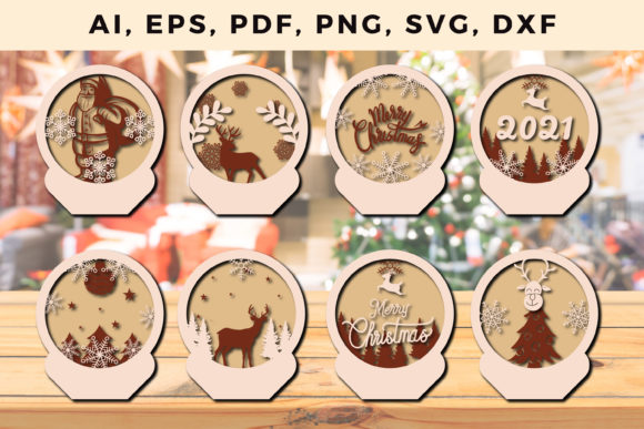 3D Christmas Ornaments SVG: Festive Flair for Local Branding and Packaging