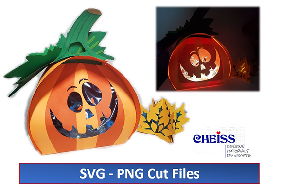 3D Pumpkin Box and Fall Leaf SVG for Seasonal Branding