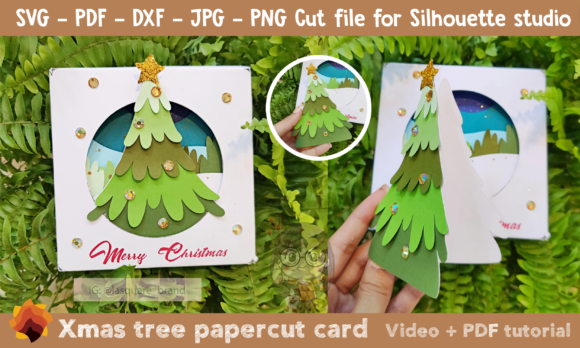 3D SVG Christmas Greeting Card Box Design for Festive Branding