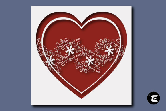 Christmas Heart 3D SVG: A Festive Craft Asset for Handmade Business