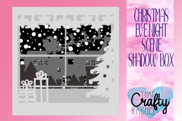 Christmas Scene Santa Shadow Light Box 3D SVG for Festive Handmade Crafts