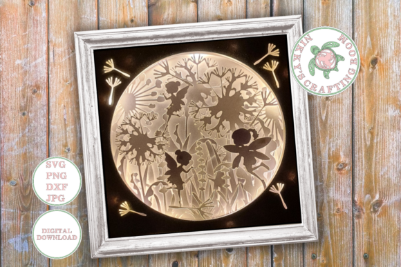 Dandelion Fairy 3d Shadow Box Template