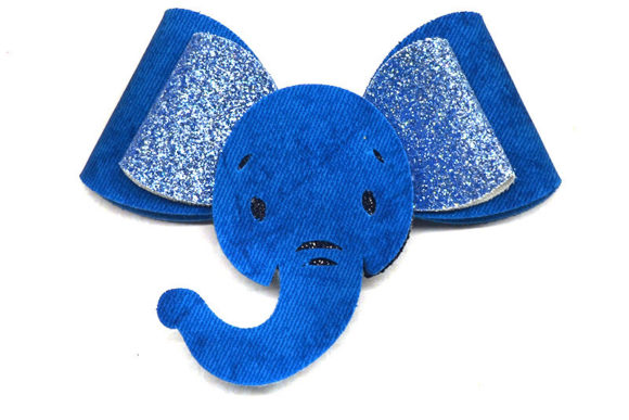 Elephant Bow Template: A 3D SVG Design for Playful Editorial Accents