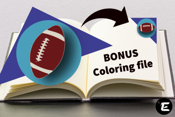 Football Bookmark: A Versatile 3D SVG Design for Branding and Print Projects