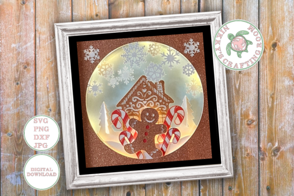 Gingerbread Man 3D Shadow Box Template: A Seasonal Design Gem for Creative Projects