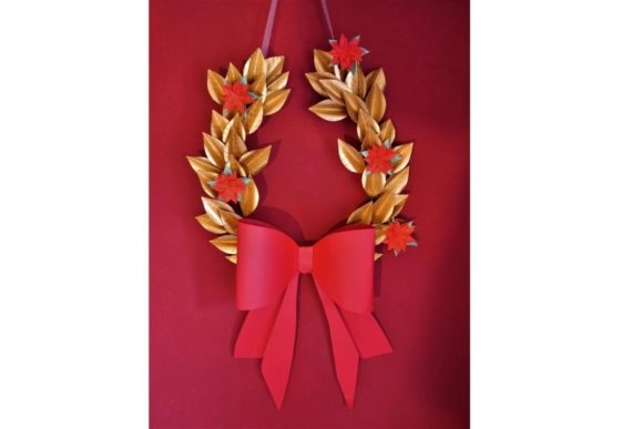 Gold Holiday Wreath Paper Templates Review