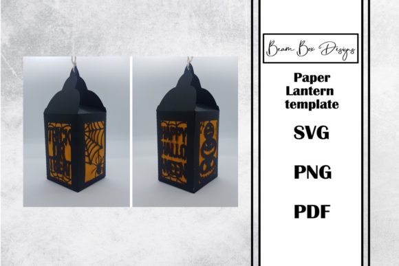 Halloween 3D SVG Lantern Template for Blog & Editorial Design