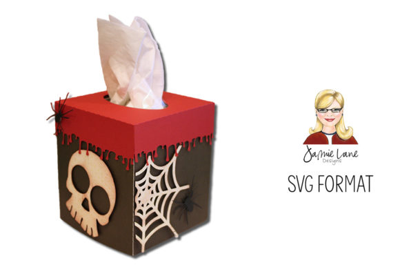 Halloween Kleenex Box Cover 3D SVG for Seasonal Craft Sellers