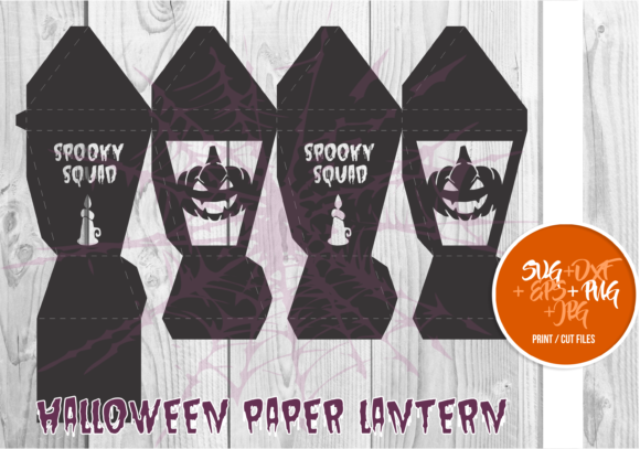 Halloween Paper Lantern Series A 0004 – 3D SVG Shape for Holiday Digital Products