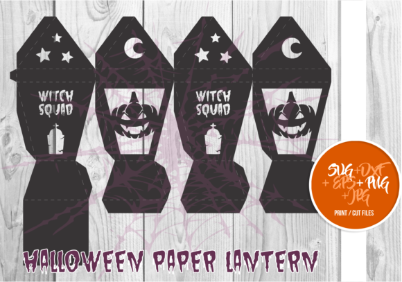 Halloween Paper Lantern Series A 0008: 3D SVG for Holiday Shapes