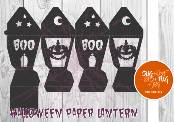 Halloween Paper Lantern Series A 0012: 3D SVG for Festive Shapes