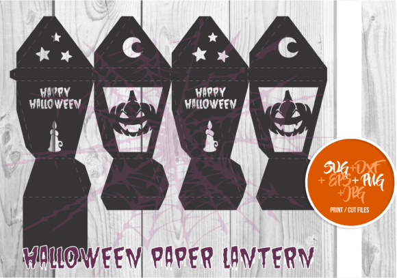 Halloween Paper Lantern Series A 0021: 3D SVG Shapes for Seasonal Branding