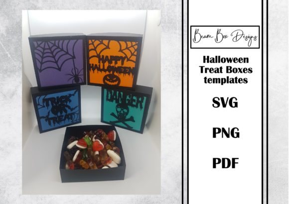 Halloween Treat Box Template 4 – 3D SVG for Festive Shapes