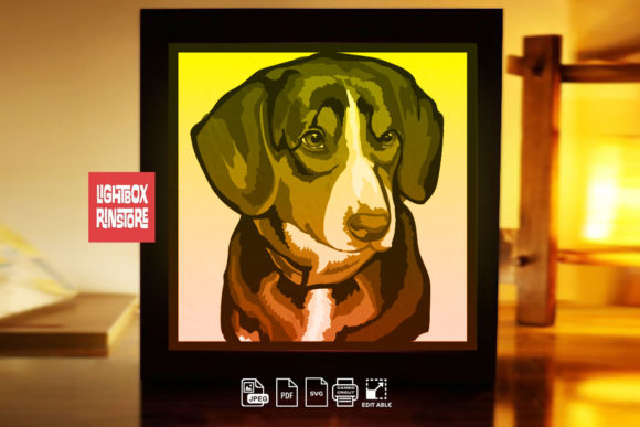 Jack Russell Terrier Paper Light Box 241: A 3D SVG Shadow Box for Lifestyle and Pet Blogging