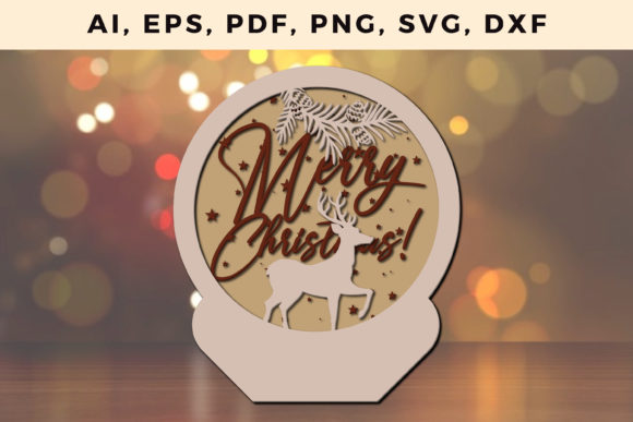 Layer Christmas Ornament Craft File 3D SVG for Festive Branding