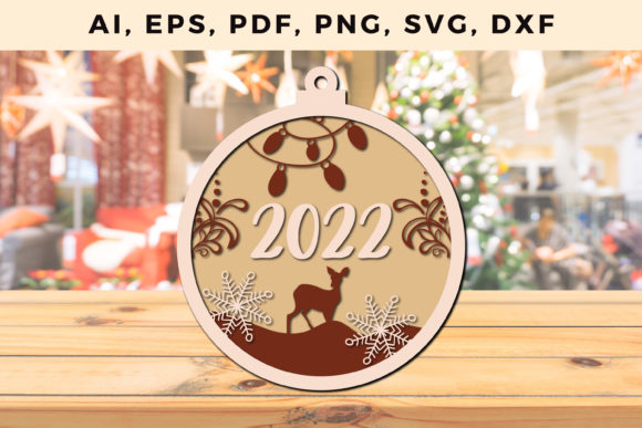 Layered Christmas Ornament 3D SVG: Festive Flair for Small Business Branding