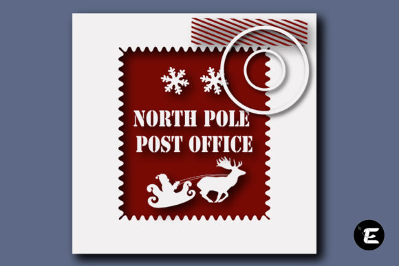 North Pole, Post Office: A Festive 3D SVG for Shadow Boxes & Seasonal Branding