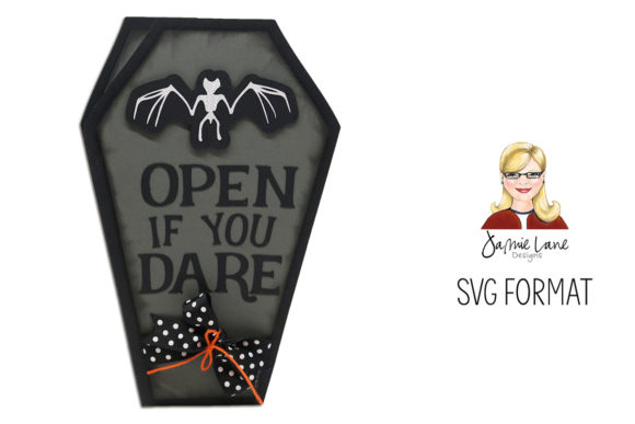 Open if You Dare Coffin Card – 3D SVG for Halloween Crafting Magic