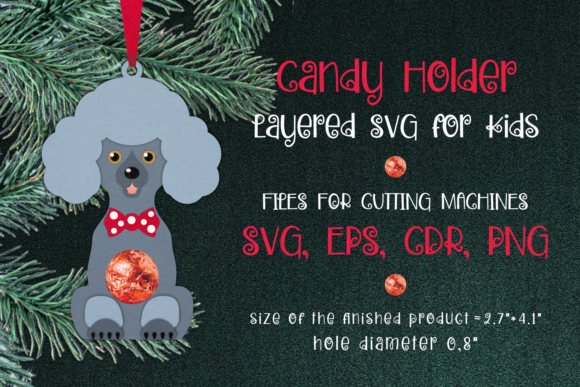 Poodle Christmas Ornament 3D SVG for Festive Blog Design
