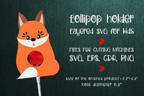 Red Fox Lollipop Holder Template SVG Review
