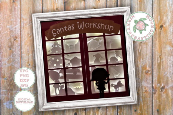 Review: Santas Workshop 3D Shadow Box Template for Bloggers & Digital Publishers