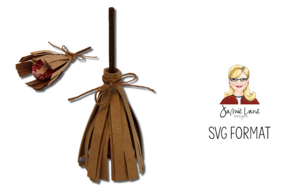 Witch Broom Sucker Cover: A 3D SVG Shape for Seasonal Craft and Commercial Design