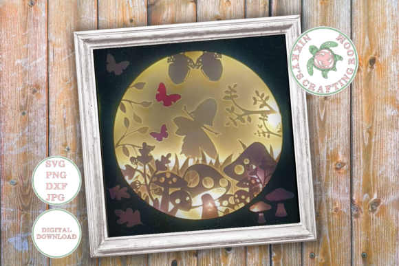 Woodland Fairy 3D SVG Shadow Box Template for Crafters & Etsy Sellers